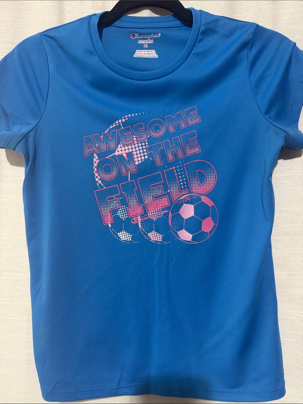 Champion Blue Short-Sleeve Soccer Graphic Tee
